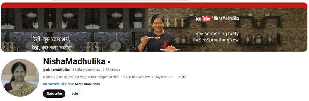 Cooking YouTube Channels in india